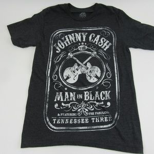 Johnny Cash Zion Rootswear Man in Black Tee